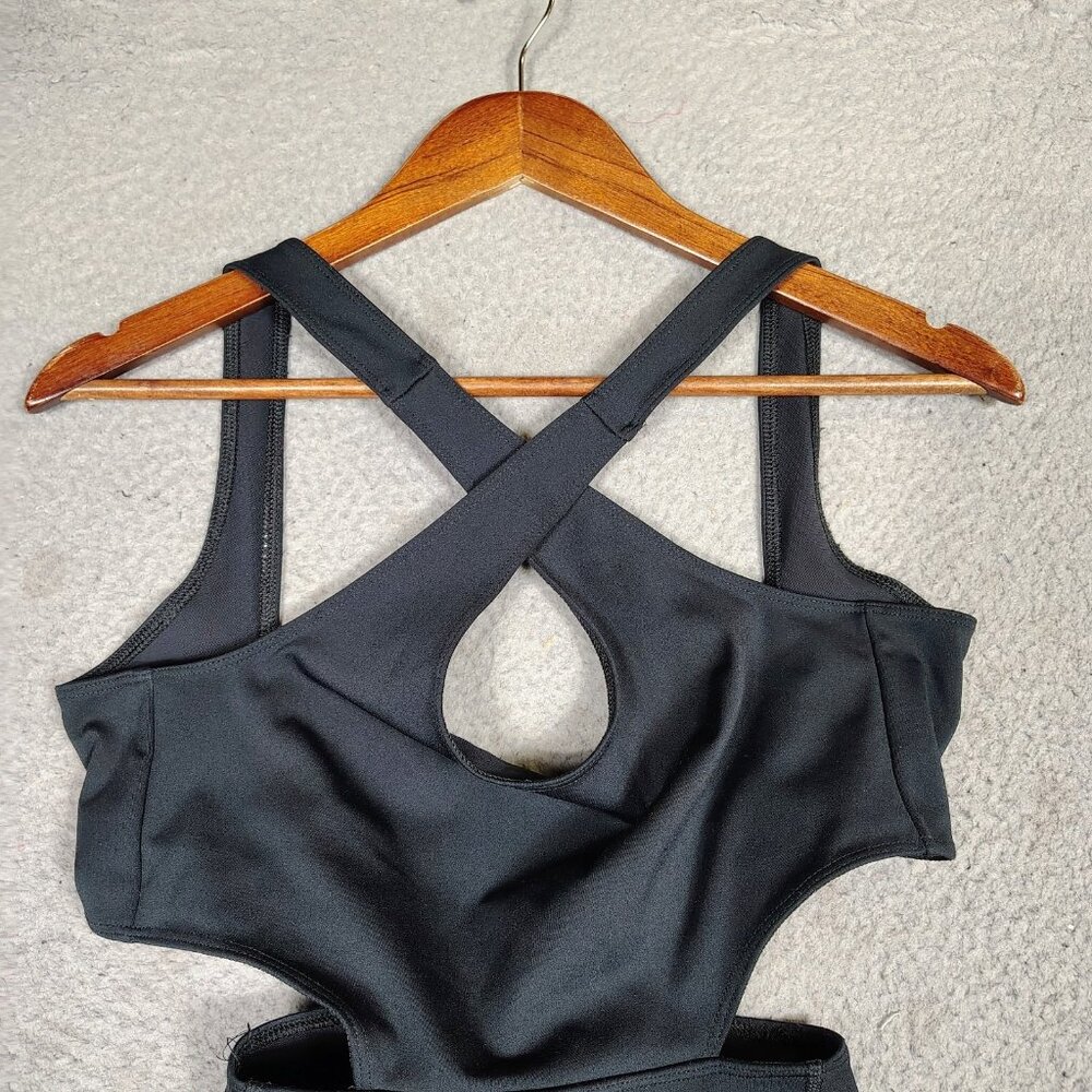 Free People Movement Jumpsuit Women's Small Black Cutout Sleeveless Workout - Picture 3 of 9
